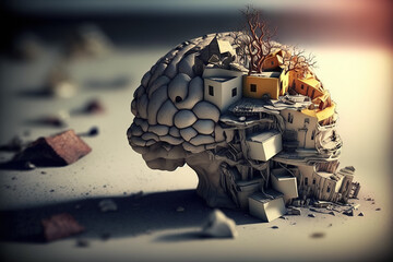 Abandoned brain. Loss of the need to think. Death of brainpower. Neglected, worthless brains. Generative AI