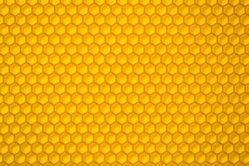 Yellow color bee honeycomb seamless background front view close up