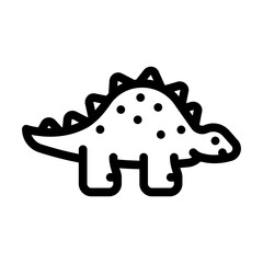 toy animal dinosaur toy child line icon vector illustration