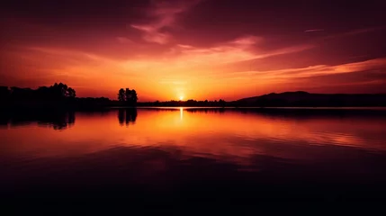 Gardinen sunset over the river © Alex