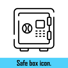 Bank safe. Safe box. Cash safe. Money security. Vector