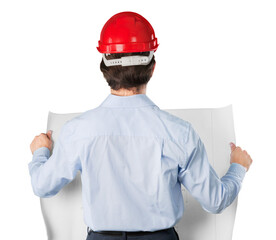 Portrait of male worker in a construction site