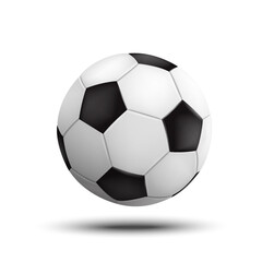 Vector illustration. Soccer ball isolated on white background. 
