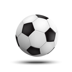 Fototapeta premium Vector illustration. Soccer ball isolated on white background. 
