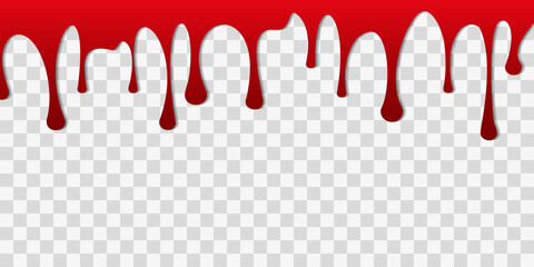 Red drip liquid background with blank space for design