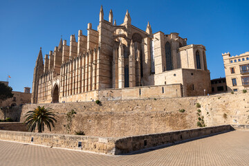 La basilica cattedrale di Santa Maria, a Palma di Maiorca, Spagna 