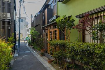 street in the japanese town