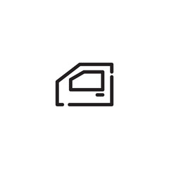 Service Door Vehicle Outline Icon