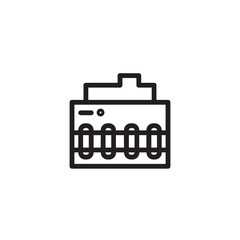 Engine Motor Radiator Outline Icon