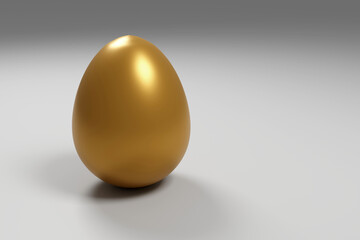 3d rendered brown egg on grey background for wallpapers, greeting cards, posters, ads.