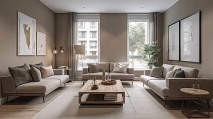modern living room in the city