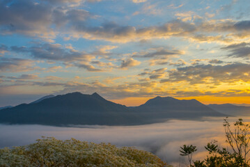 Sunset moment picture format sky in nature