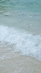 wave crash on shore, blue sea beach and ocean