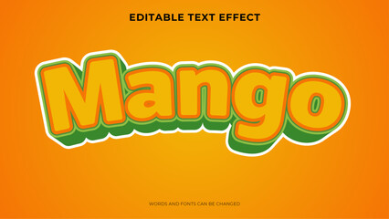 text effect with fruits theme