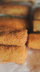 fried risole or risoles goreng, its a kind of pastry made by placing the stuffing on top of the dough, then folded and tightly closed. can be sweet or savory, pastries with meat beef or chicken
