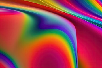 a close up of a colorful abstract background long flowing fabric, generative ai