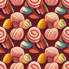 Fototapeta na wymiar seamless pattern with candy