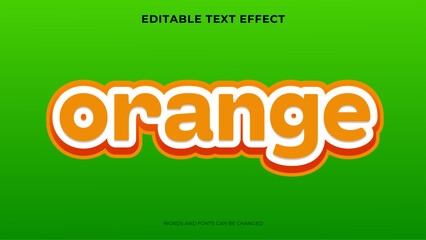 editable orange text effect