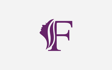 Woman beauty logo and hair spa vector design. Woman beauty salon and spa logo with vector logo letters