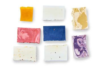 group of soap bars isolated on transparent png