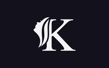 Woman beauty logo and hair spa vector design. Woman beauty salon and spa logo with vector logo letters