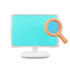3d icon minimal rendering search