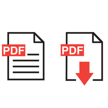 Icono de formato de archivo PDF, ilustración vectorial