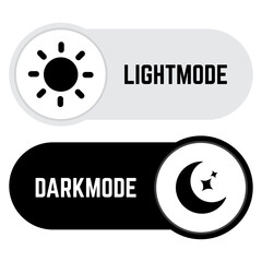 Vector day night switch. Mobile app interface design concept. Dark mode switch icon. Day and night mode gadget application. Light and dark icon. Eps 10 vector illustration.