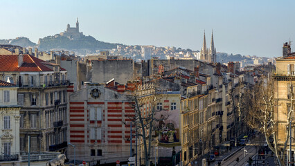 Obraz premium Vue sur la ville de Marseille