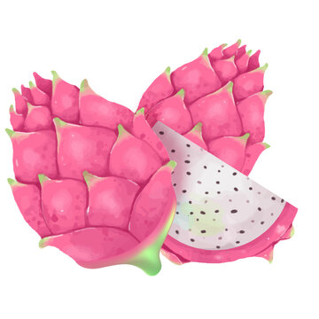 Dragon fruit is a delicious summer fruit.