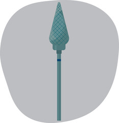 Dental bur cone shape. High quality vector illustration.