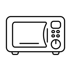 Microwave oven icon. Kitchen appliance icon. Vector illustration.