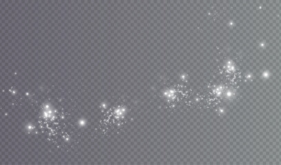 Fototapeta na wymiar Bokeh light png lights effect background. White png dust light. Christmas background of shining dust Christmas glowing light bokeh confetti and spark overlay texture for your design.