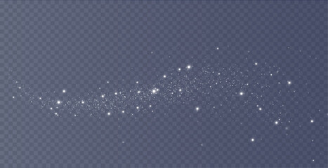 Bokeh light png lights effect background. White png dust light. Christmas background of shining dust Christmas glowing light bokeh confetti and spark overlay texture for your design.