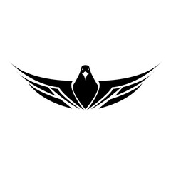 eagle with wings, eagle tattoo design, black and white bird