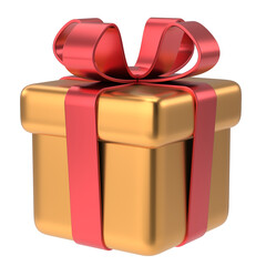 3D gift box. 3D illustration.