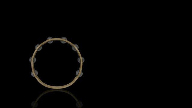 Tambourine turns on itself animation