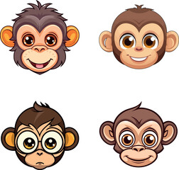 4 simpatiche scimmiette