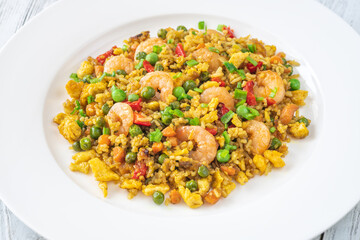 Portion of fried rice