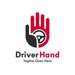Driver hand logo template illustration