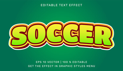 Soccer editable text effect in 3d style