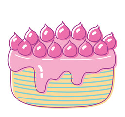 birthday cake with candles