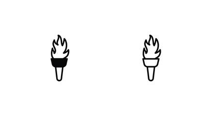 Troch icon design with white background stock illustration