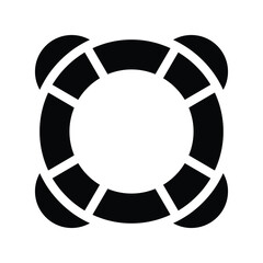 Naklejka premium lifebuoy solid icon illustration vector graphic
