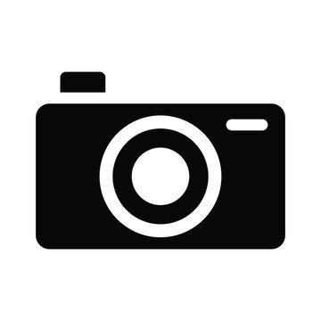 camera solid icon illustration vector graphic