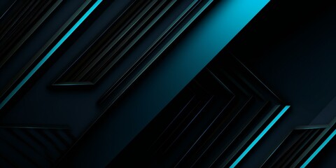 Obraz premium Dark blue modern background for design. Geometric shape. Triangles, diagonal lines. Gradient. Abstract. Shape envelope. Symbol. Letter, message, mail. Generative AI