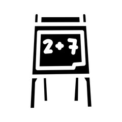 chalkboard kid bedroom glyph icon vector illustration