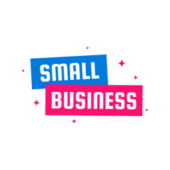 Small business success local shop tag icon label design vector