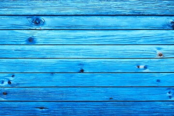 Wooden boards painted blue, solid background, blue wood texture