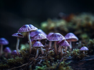 Fototapeta premium Beautiful yellow forest mushrooms
